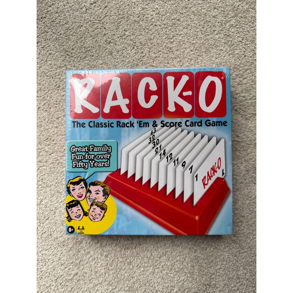 Rack-O Card Game OS Blue Retro Classic Rack Em & Score